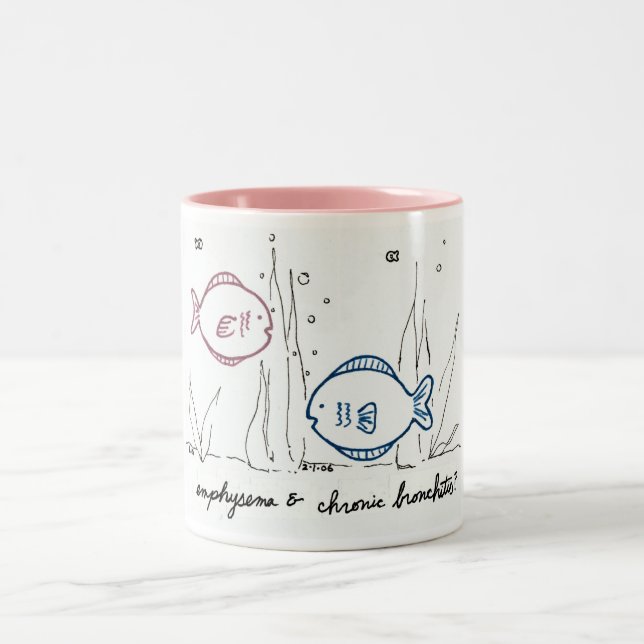 De Café Em Dois Tons Caneca do enfisema & da bronquite crônica (Centro)