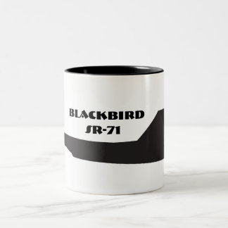 De Café Em Dois Tons Caneca do esboço do melro SR-71