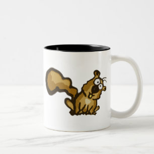 De Café Em Dois Tons Caneca do esquilo dos desenhos animados