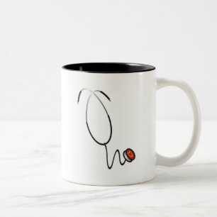 De Café Em Dois Tons Caneca do estetoscópio