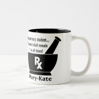 De Café Em Dois Tons Caneca do estudante da farmácia - personalizada