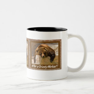 De Café Em Dois Tons Caneca do exercício do urso