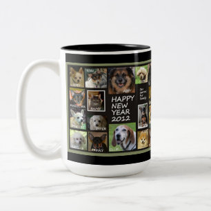 DE CAFÉ EM DOIS TONS CANECA DO FELIZ ANO NOVO 2012