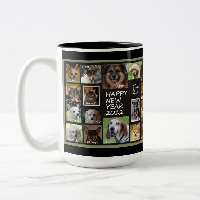 DE CAFÉ EM DOIS TONS CANECA DO FELIZ ANO NOVO 2012 (Esquerda)