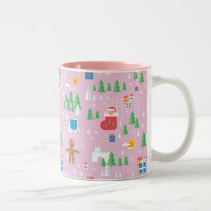 De Café Em Dois Tons Caneca do Feliz Natal