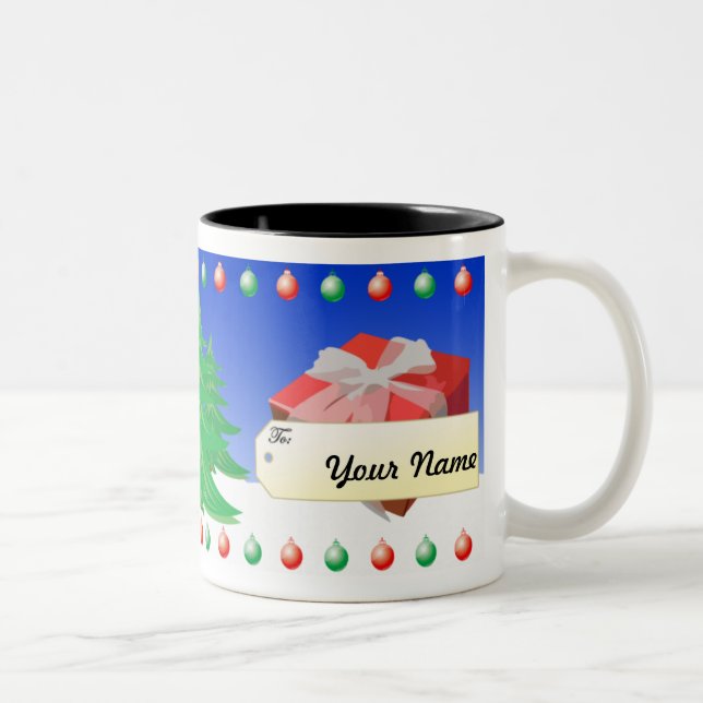 De Café Em Dois Tons Caneca do feriado (Direita)