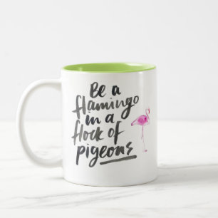 De Café Em Dois Tons caneca do flamingo