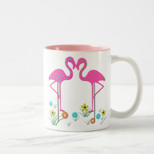 De Café Em Dois Tons Caneca do flamingo do verão