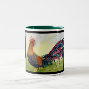 De Café Em Dois Tons Caneca do galo do conto da fantasia