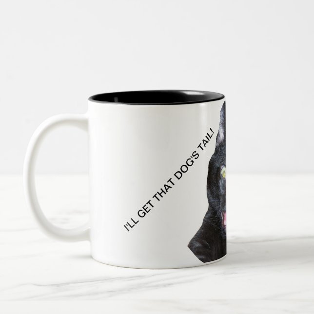 De Café Em Dois Tons Caneca do gato (Esquerda)