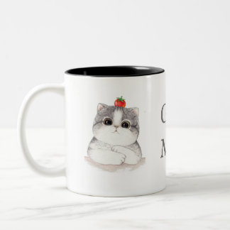 De Café Em Dois Tons Caneca do gato do bom dia