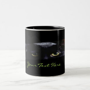De Café Em Dois Tons Caneca do gato preto