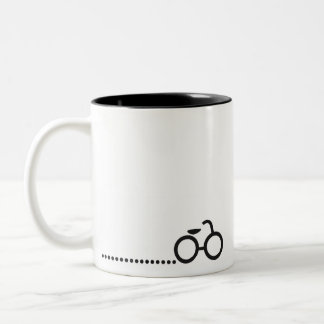 De Café Em Dois Tons Caneca do geek da bicicleta
