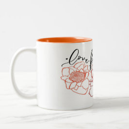 De Café Em Dois Tons Caneca do gengibre da tocha da fé do amor Aloha