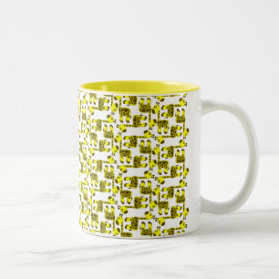De Café Em Dois Tons Caneca do girafa