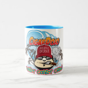 De Café Em Dois Tons Caneca do grupo da costa oeste do Dojo do charuto