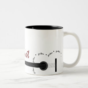 De Café Em Dois Tons Caneca do guitarrista