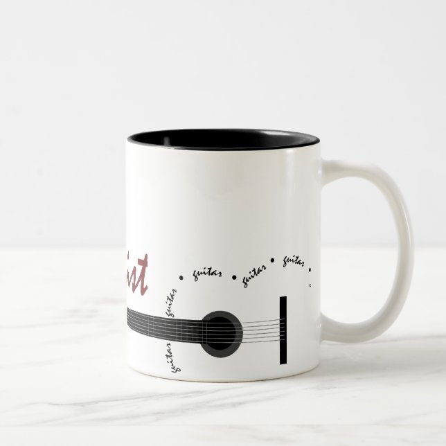 De Café Em Dois Tons Caneca do guitarrista (Direita)