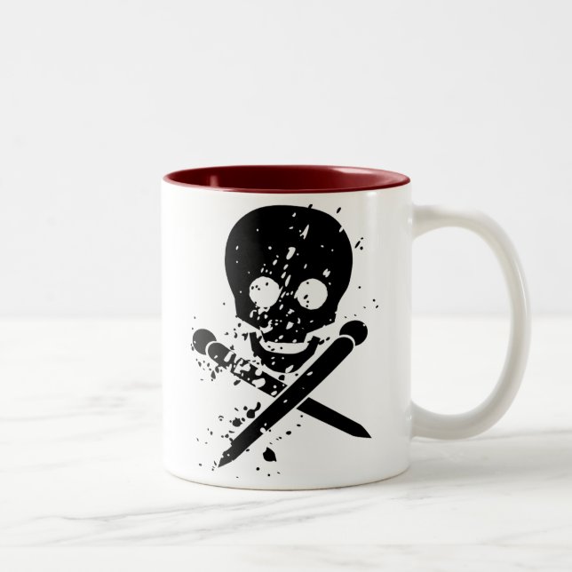 De Café Em Dois Tons Caneca do HA Sitz Knitz Killz (Direita)
