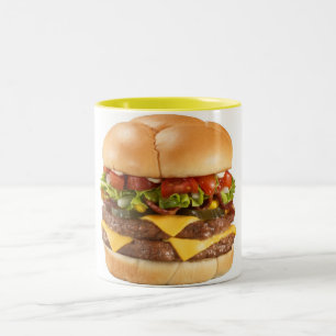 De Café Em Dois Tons Caneca do hamburguer