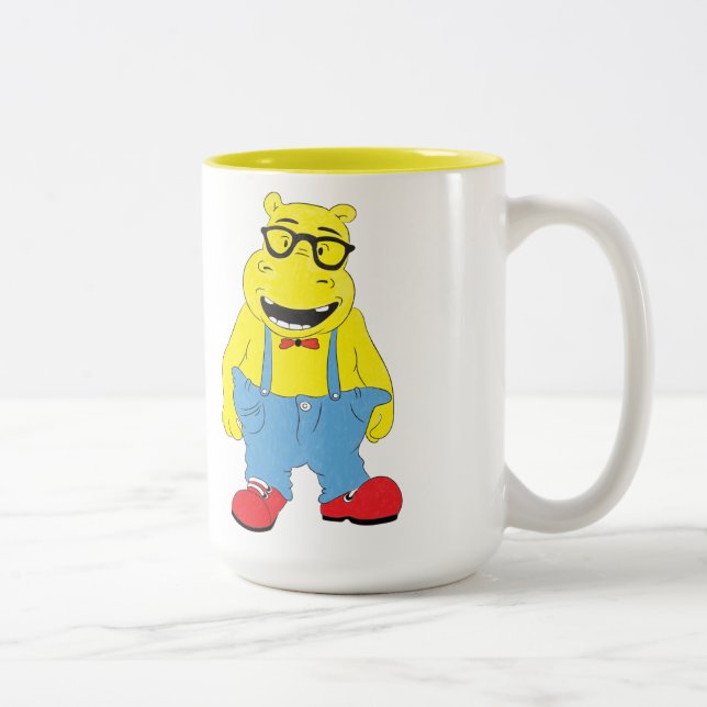 De Café Em Dois Tons Caneca do hipopótamo (Direita)