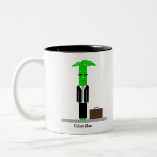 De Café Em Dois Tons Caneca do homem do aipo