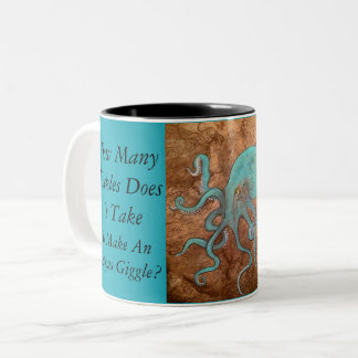 De Café Em Dois Tons Caneca do humor do polvo