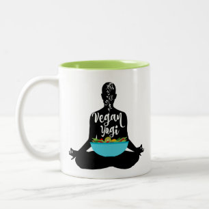 De Café Em Dois Tons Caneca do iogue do VEGAN