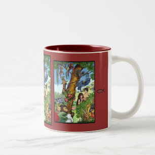 De Café Em Dois Tons Caneca do Jardim do Éden