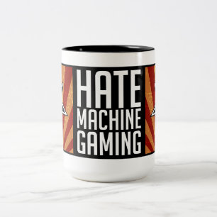 De Café Em Dois Tons Caneca do jogo da máquina do ódio - propaganda
