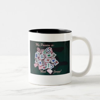 De Café Em Dois Tons caneca do jongg do mah