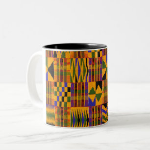 De Café Em Dois Tons caneca do kente