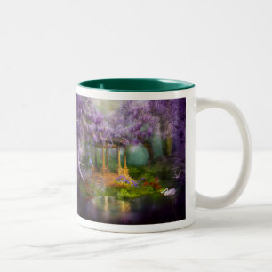 De Café Em Dois Tons Caneca do lago wisteria