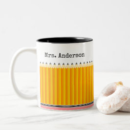 De Café Em Dois Tons Caneca do lápis do professor