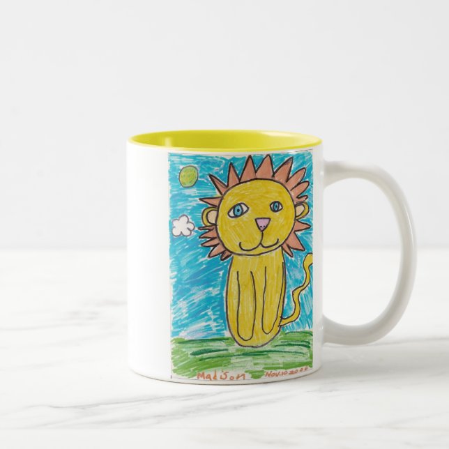 De Café Em Dois Tons Caneca do leão (Direita)