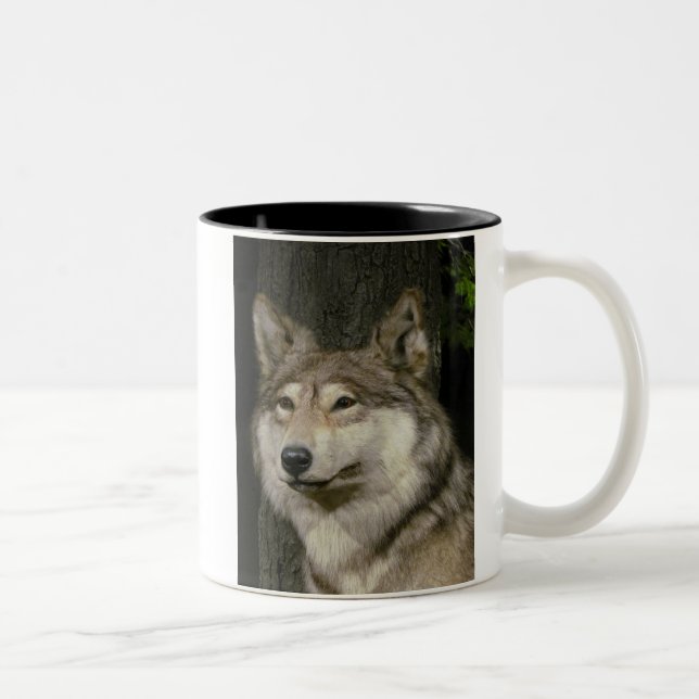 De Café Em Dois Tons Caneca do lobo (Direita)