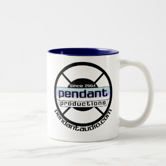 De Café Em Dois Tons Caneca do logotipo do pendente