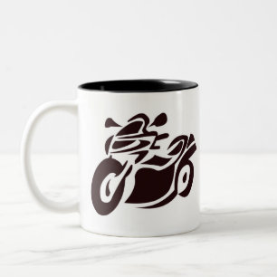 De Café Em Dois Tons Caneca do logotipo do velomotor