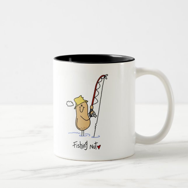 De Café Em Dois Tons Caneca do Louco da Pesca (Direita)