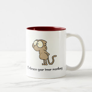 De Café Em Dois Tons Caneca do macaco