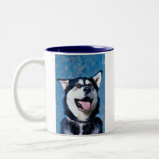 De Café Em Dois Tons Caneca do Malamute do Alasca