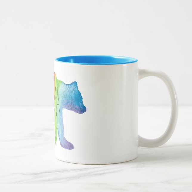 De Café Em Dois Tons Caneca do Mama Carregamento Aguarela Família (Direita)