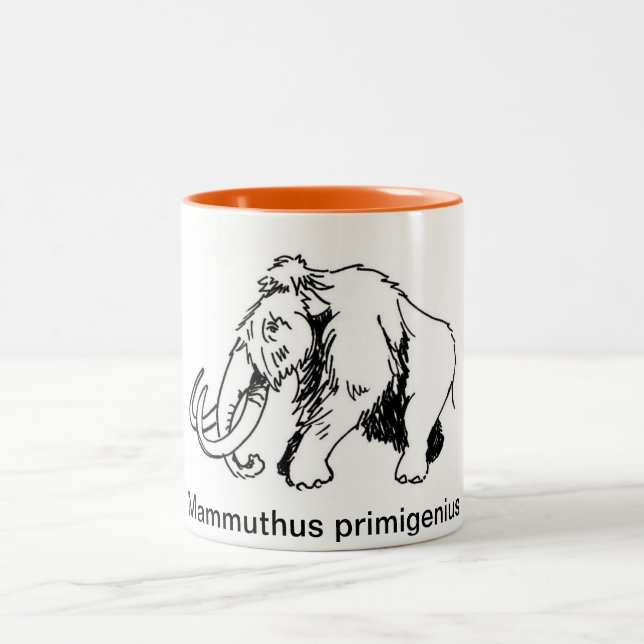 De Café Em Dois Tons Caneca do Mammoth Woolly (nome científico) (Centro)