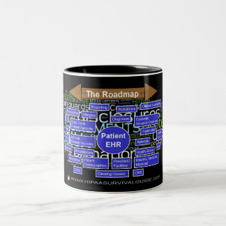 De Café Em Dois Tons Caneca do mapa rodoviário da ALTA TECNOLOGIA
