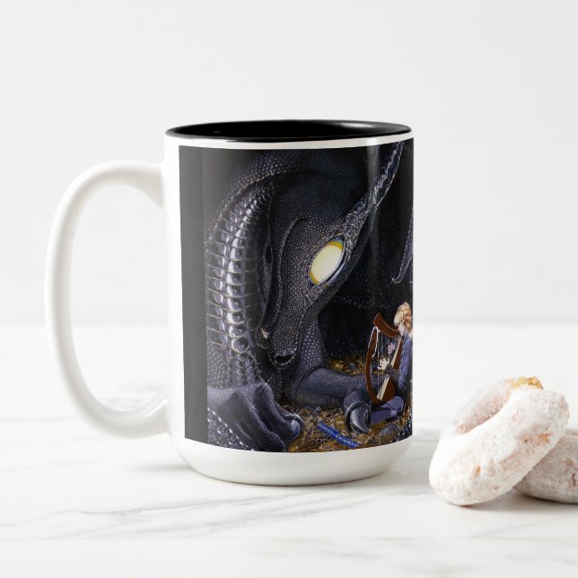 De Café Em Dois Tons Caneca do melómano (Com Donut)