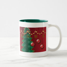 De Café Em Dois Tons Caneca do Natal da celebração do Fractal