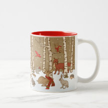 Caneca do Natal da floresta