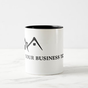 De Café Em Dois Tons Caneca do negócio dos bens imobiliários