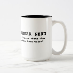 De Café Em Dois Tons Caneca do nerd da gramática
