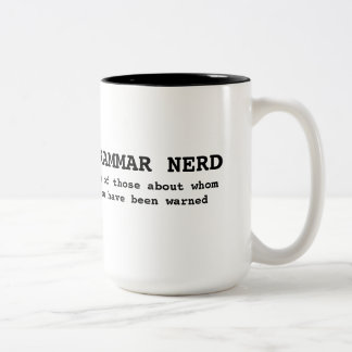 De Café Em Dois Tons Caneca do nerd da gramática